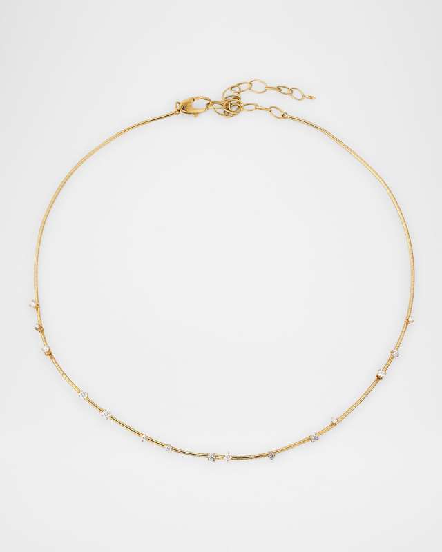 18k Yellow Gold Diamond Necklace